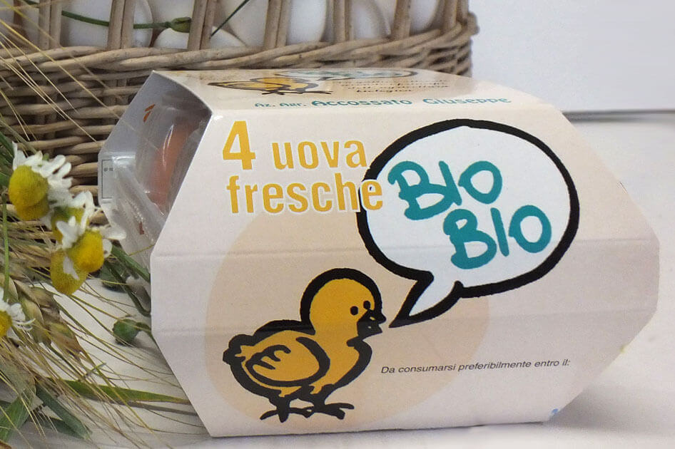 Uova fresche Bio Bio da agricoltura biologica - Uova Azienda Agricola Accossato Ferrere Piemonte Monferrato